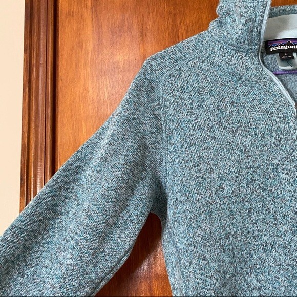Patagonia Better Sweater Quarter Zip Pullover Jacket Berlin Blue Small Fleece - Picture 3 of 9